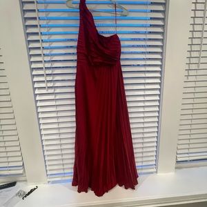The A&F Giselle Pleated One-Shoulder Maxi Dress